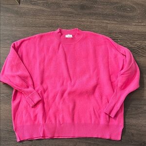 Oversized sweater size L hot pink